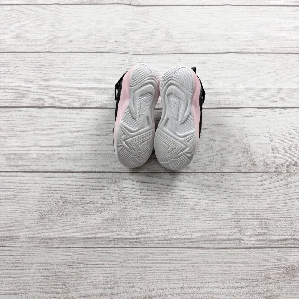Puma Kids Sneakers Black White Pink Mesh Slip-On Athletic Shoes 6 - Picture 5 of 6